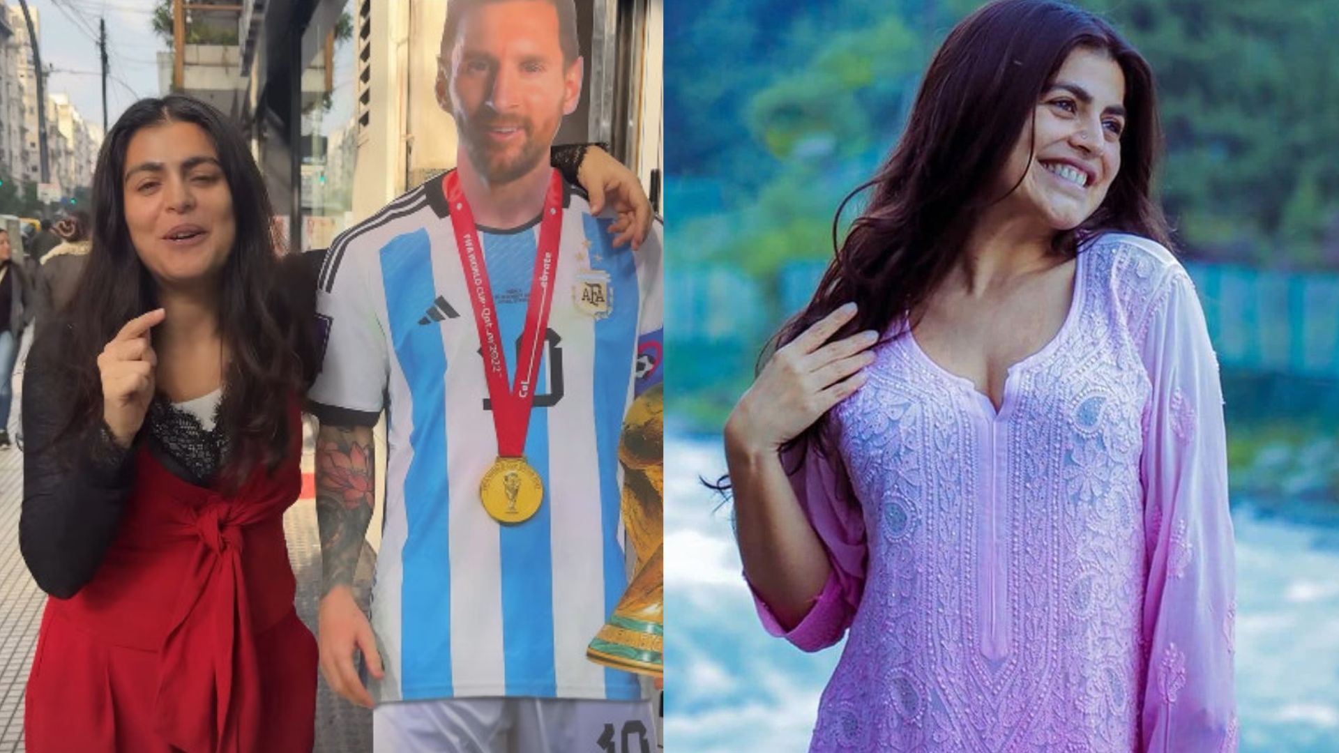 After Dubai E-Visa Hassle, Shenaz Treasury Flies To Argentina For Messi's Last Match, Asks Him To Meet Her