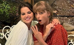 Taylor Swift Arrives To Attend BFF Selena Gomez And Benny Blanco's Wedding