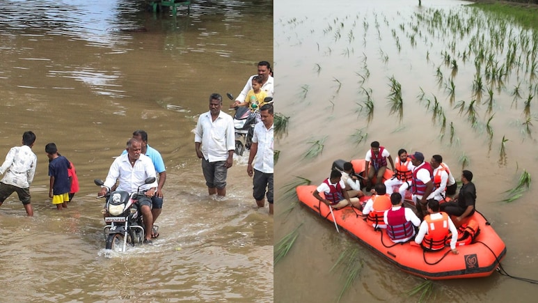 महाराष्ट्र डूबा बारिश में: मंजारा नदी उफान पर, हजारों हेक्टेयर फसल नष्ट, विदर्भ में भी ऑरेंज अलर्ट