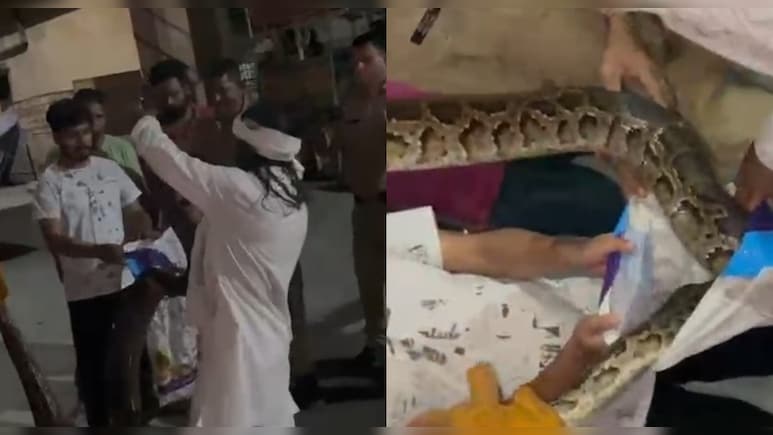 हरिद्वार में पुलिस की वैन में घुसा अजगर, वन विभाग ने कुछ यूं किया रेस्क्यू