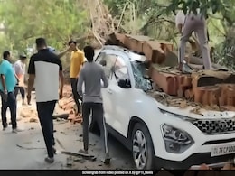 Man Injured, 5 Parked Vehicles Damaged As Wall Collapses In Delhi's Greater Kailash Man Injured, 5 Parked Vehicles Damaged As Wall Collapses In Delhi's Greater Kailash