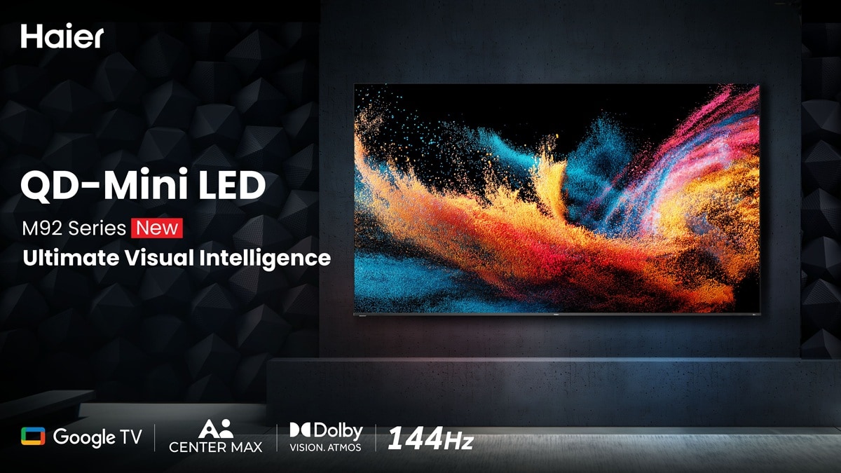 Haier ने भारत में लॉन्च किए 100-इंच तक स्क्रीन साइज और गेमिंग फीचर्स वाले M92, M96 QD-Mini LED TVs, जानें कीमत