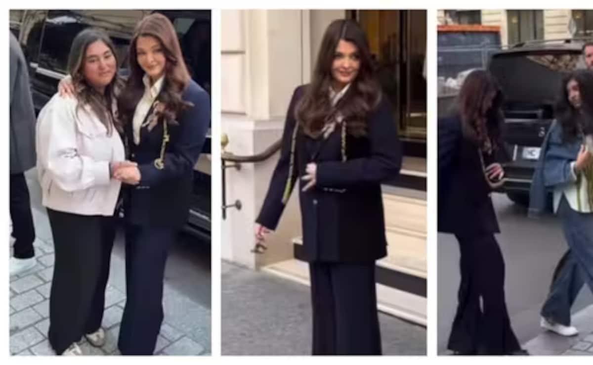 Aishwarya Rai Bachchan, Along With Aaradhya, Arrives In Paris Ahead Of Fashion Week. Actress Consoles Crying Fan