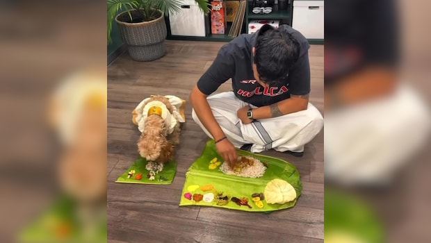'Cutest Onam Post' - Video Of Dog Enjoying Mini Onam 'Sadhya' Goes Viral
