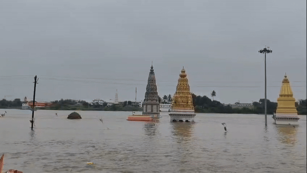 महाराष्ट्र का पंढरपुर फिर बाढ़ की चपेट में, भीमा नदी का जलस्तर बढ़ा; डूब गए मंदिर