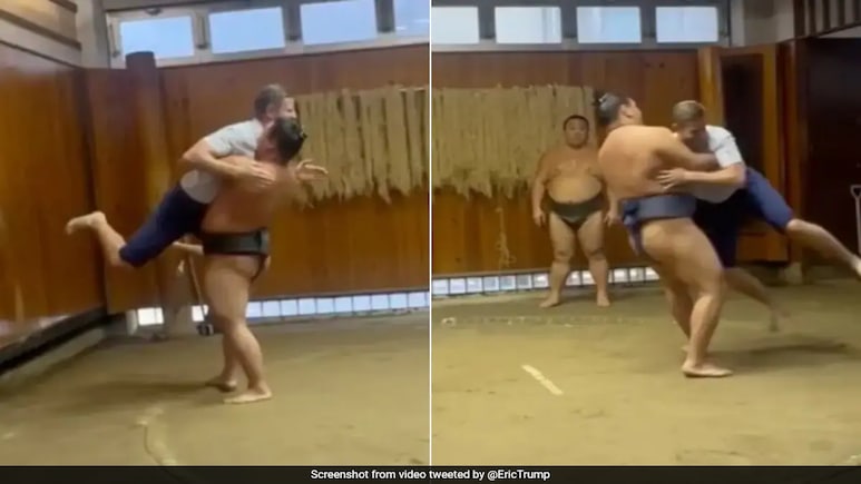 Donald Trump's Son Eric Attempts Sumo Wrestling During Japan Trip: "Great Honour" Donald Trump's Son Eric Attempts Sumo Wrestling During Japan Trip: "Great Honour"