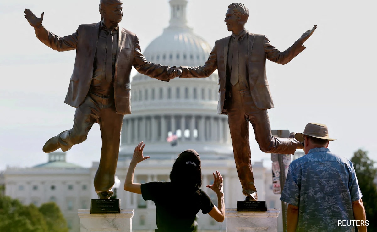 Donald TrumpJeffrey Epstein "Best Friends" Statue Removed From