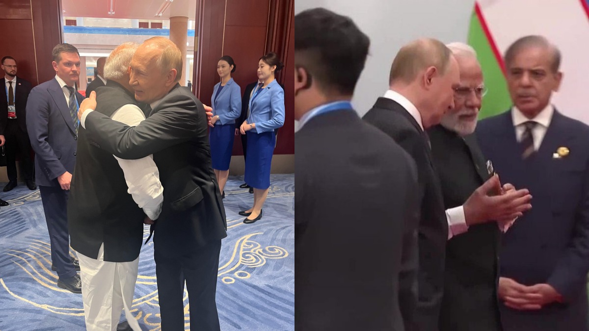 SCO Summit: पुतिन-संग मुस्कुराते आगे बढ़े मोदी, देखते रह गए शहबाज शरीफ, देखिए वीडियो