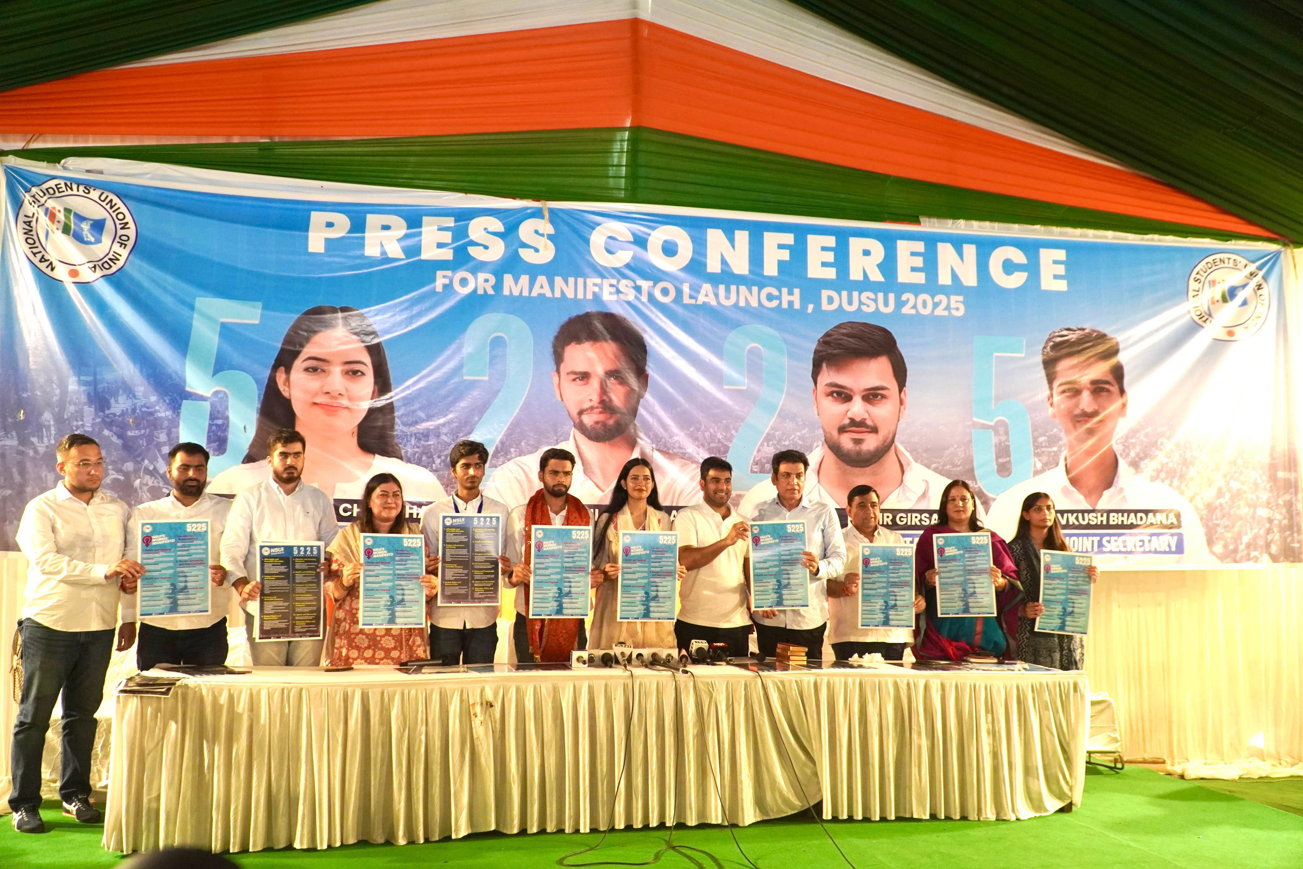 दिल्ली विश्वविद्यालय छात्रसंघ चुनाव के लिए NSUI का घोषणा पत्र जारी, महिलाओं के लिए भी अहम वादे