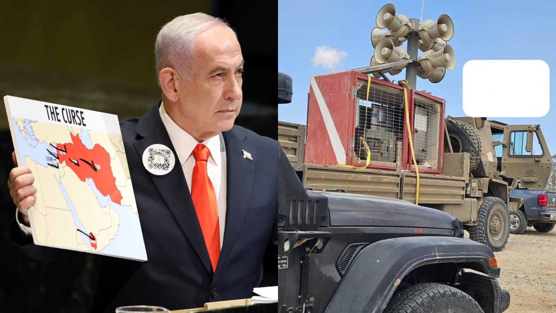 Israeli Military Set Up Loudspeakers To Blast Netanyahu's UN Speech Into Gaza