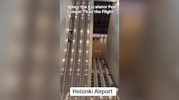 Helsinki-Vantaa Airport's Long Escalator Becomes A Viral Travel Moment
