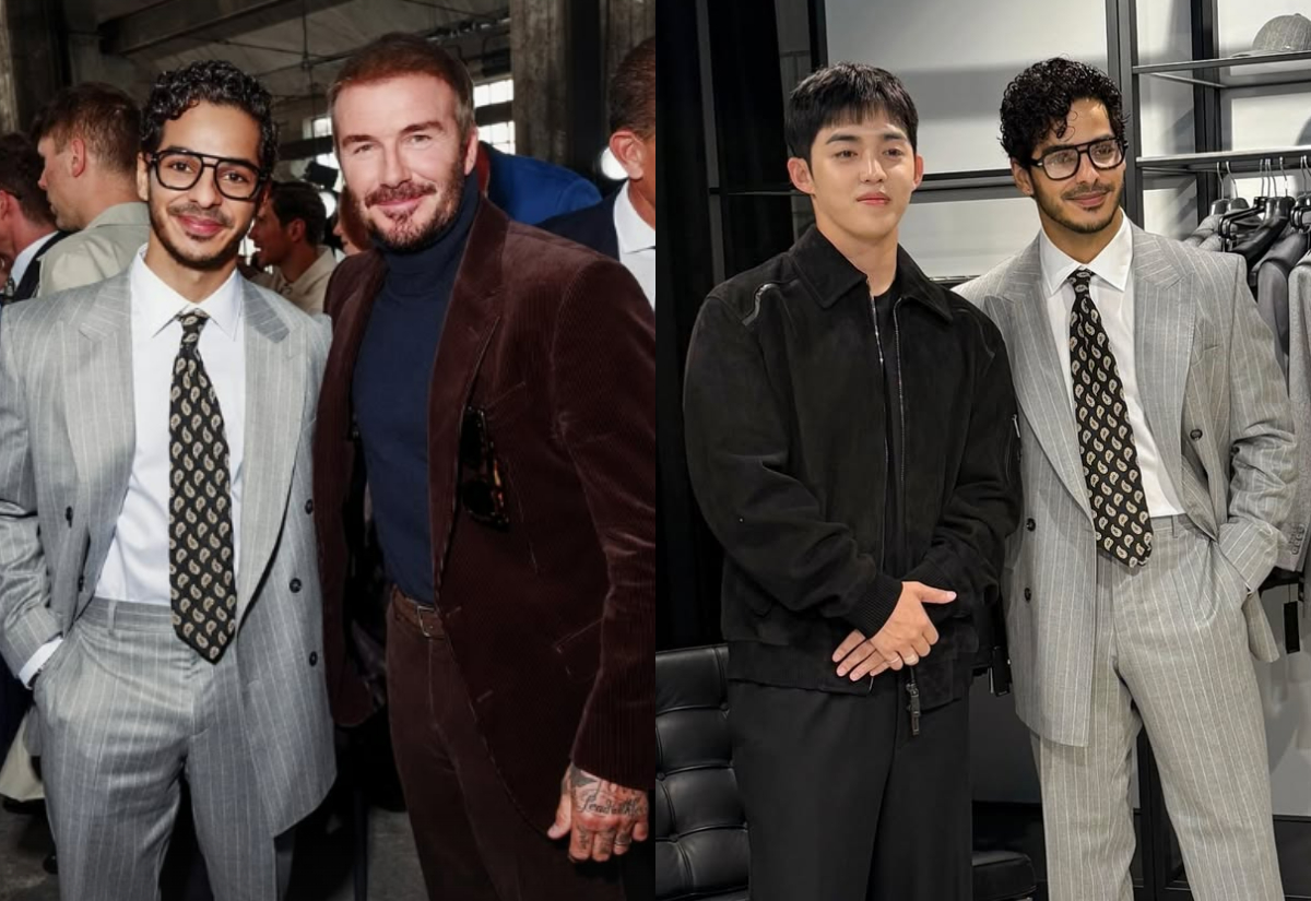 Ishaan Khatter's Stylish Milan Run-In With David Beckham And S.Coups Is the Crossover We Didn't Know We Needed