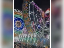 Video: Girl Falls From Swing On Tubelights At Rajasthan&#039;s Historic Dol Mela