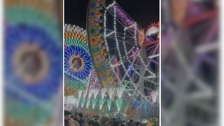 Video: Girl Falls From Swing On Tubelights At Rajasthan's Historic Dol Mela