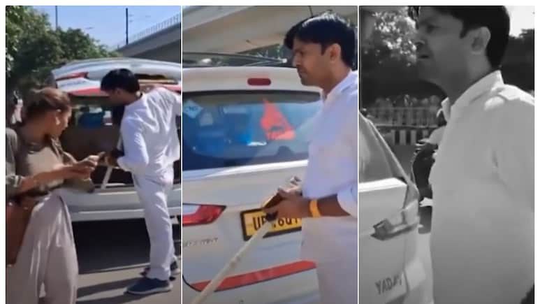 नोएडा में कैब ड्राइवर की गुंडागर्दी, लड़कियों को मारने के लिए निकाली लोहे की रॉड