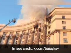 Smoke Seen Rising From Ukraine's Cabinet Building After Russian Strikes