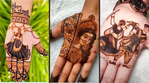Navratri Mehndi Designs: नवरात्रि के लिए यहां से चुनें सबसे सुंदर और यूनिक मेहंदी डिजाइन्स, अभी से सेव कर लें Photos