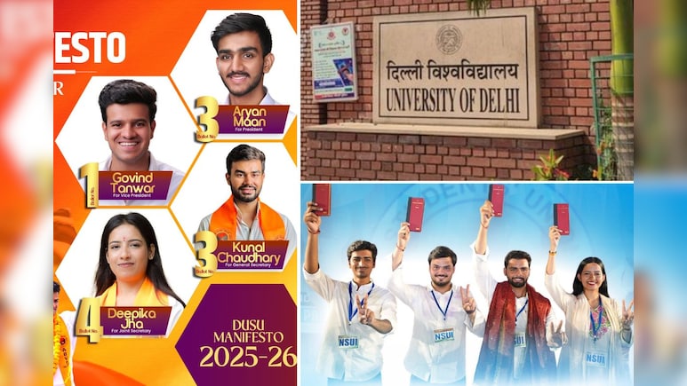 सेनेटरी पैड से लेकर AI तक… दिल्ली विश्वविद्यालय छात्रसंघ चुनाव में ABVP-NSUI ने किए क्या-क्या वादे?