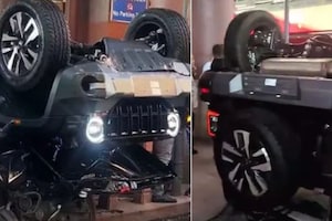 Viral Video: Woman Drives New Mahindra Thar Roxx Off Showroom's First-Floor