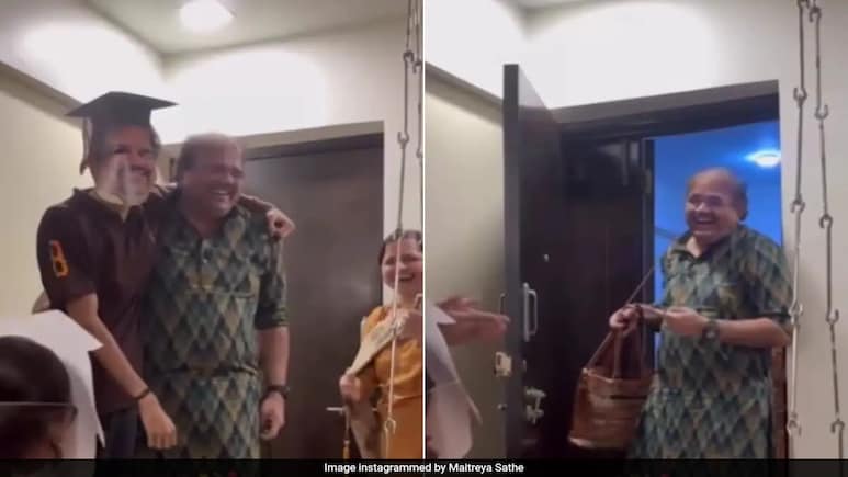 Mumbai Man Throws Surprise Party For Father Who Earned MBA At 52: "Most Wholesome Thing" Mumbai Man Throws Surprise Party For Father Who Earned MBA At 52: "Most Wholesome Thing"
