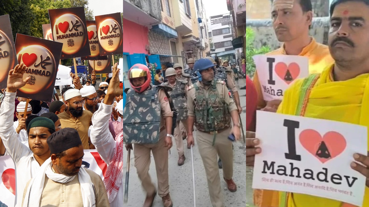 'आई लव मोहम्मद' Vs 'आई लव महादेव' पर महाभारत तेज, बरेली-कानपुर में फ्लैग मार्च, चप्पे-चप्पे पर नजर