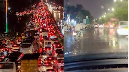 Rainy Bliss vs Traffic Stress: Rain Revives Old Noida-Gurugram Rivalry