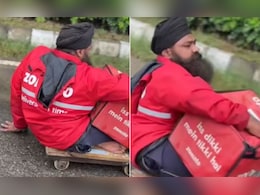 मुश्किलों के बावजूद जज्बा कायम, ऑर्डर लेकर जा रहे दिव्यांग जोमैटो डिलीवरी बॉय का वीडियो वायरल