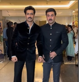 <i>Love & War</i> Co-Stars Ranbir Kapoor And Vicky Kaushal Twin At An Event In Mumbai