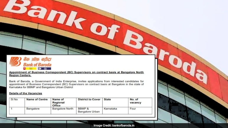 Bank Of Baroda Hiring Business Correspondent Supervisors: No Exam, Only Interview Bank Of Baroda Hiring Business Correspondent Supervisors: No Exam, Only Interview