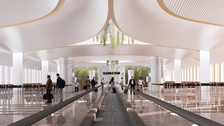 Navi Mumbai Airport: नवी मुंबई आंतरराष्ट्रीय विमानतळ 'टेक ऑफ' साठी सज्ज, आतील वैशिष्ट्यांची A to Z माहिती Navi Mumbai Airport: नवी मुंबई आंतरराष्ट्रीय विमानतळ 'टेक ऑफ' साठी सज्ज, आतील वैशिष्ट्यांची A to Z माहिती