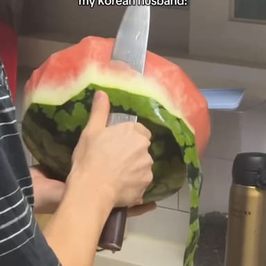 Internet Amazed by Korean Man’s Extraordinary Watermelon Peeling Skills in Viral Video
