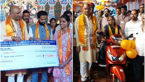 सांवलिया सेठ में जलझूलनी एकादशी मेले के आखिरी दिन बांटी गई स्कूटी, सांसद ने सौंपी खुशियों की चाबी