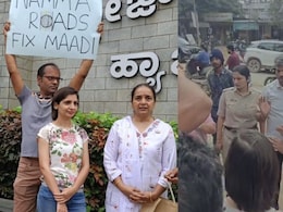 Video: Bengaluru Residents, Cops Face Off During Protests Over Potholes Video: Bengaluru Residents, Cops Face Off During Protests Over Potholes