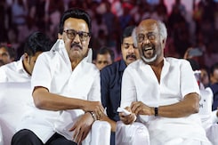 "Poses Challenge To New And Old Rivals": Rajinikanth Praises MK Stalin "Poses Challenge To New And Old Rivals": Rajinikanth Praises MK Stalin