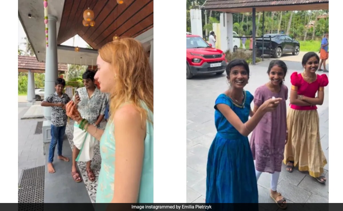 Polish Woman Wins Hearts Speaking Malayalam at Kerala Wedding