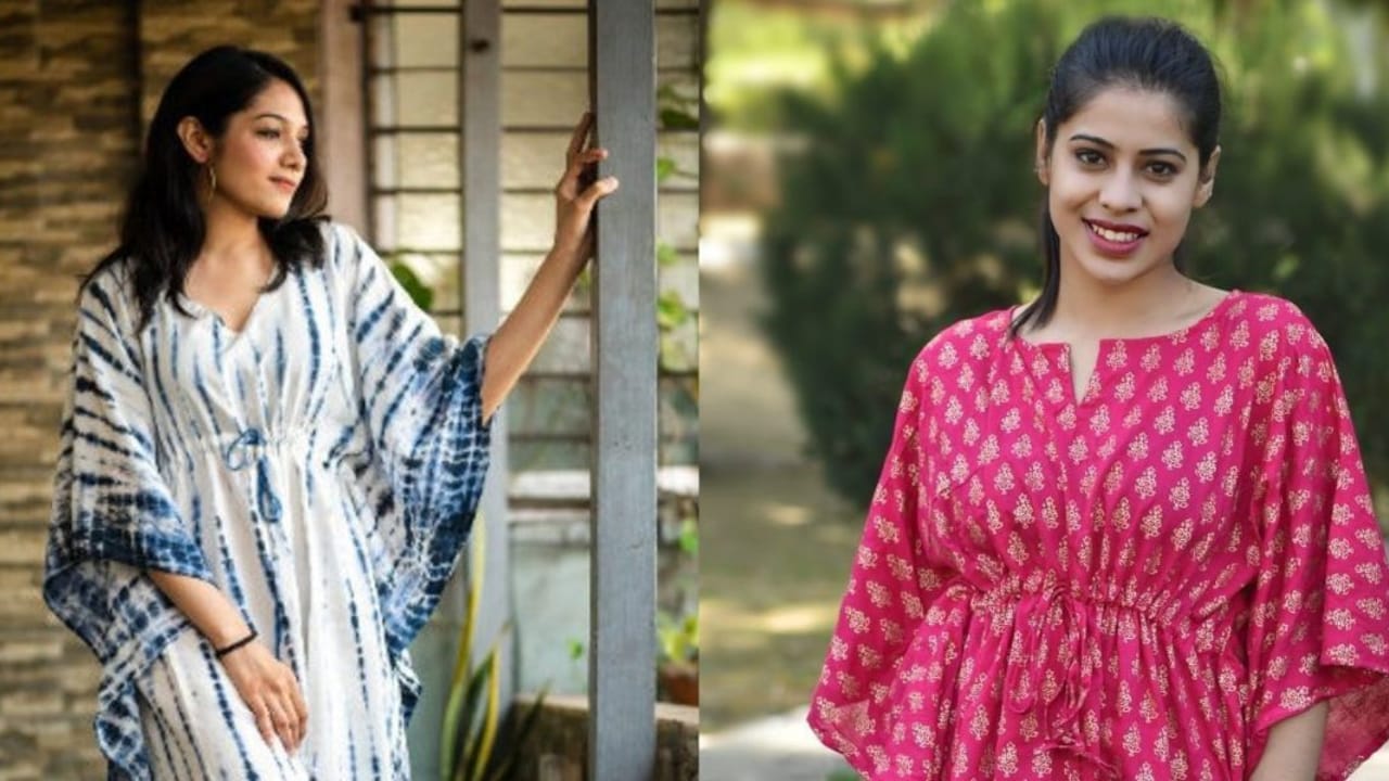 Time to enhance your ethnic look with kaftan kurtis for special events