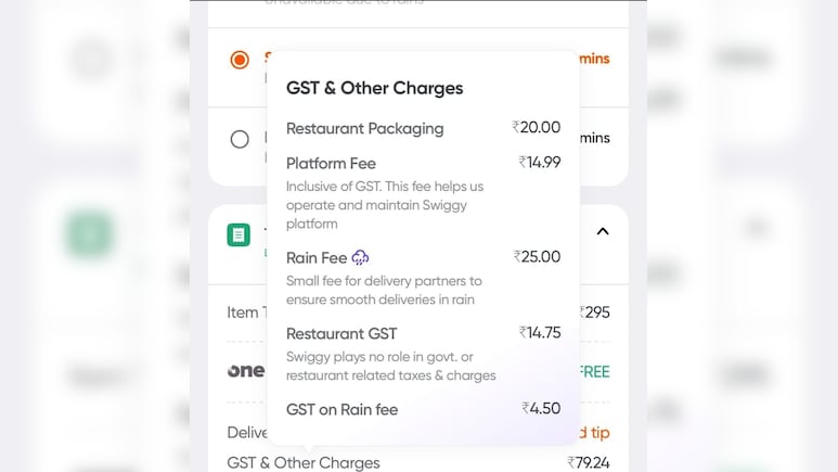 "Lord Indra Brought Under Tax Net," Says Swiggy Customer After Spotting 'GST On Rain Fee'