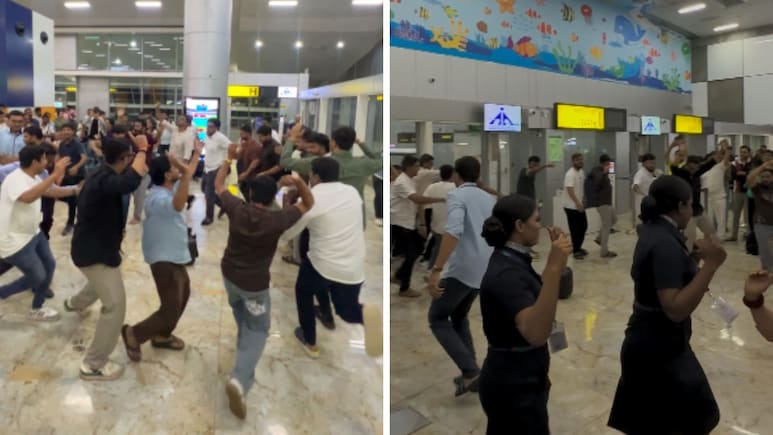 Passengers Perform Garba At Goa Airport After Flight Delay, Airline Staff Joins