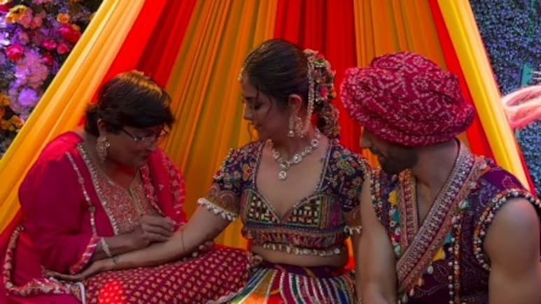 अविका गौर की मेहंदी सेरेमनी का वीडियो, 'आनंदी' ने मेहंदी में लिखवाया पति ही नहीं ससुरालवालों का भी नाम