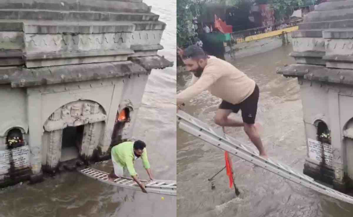 नासिक में गोदावरी नदी उफान पर: रामकुंड और मंदिर पानी में डूबे, प्रशासन ने जारी की चेतावनी