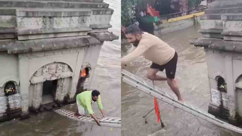 नासिक में गोदावरी नदी उफान पर: रामकुंड और मंदिर पानी में डूबे, प्रशासन ने जारी की चेतावनी