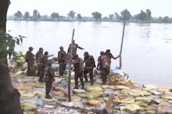 Punjab Flood: Army Builds Temporary Barrier Along Sutlej River To Protect Embankment Punjab Flood: Army Builds Temporary Barrier Along Sutlej River To Protect Embankment