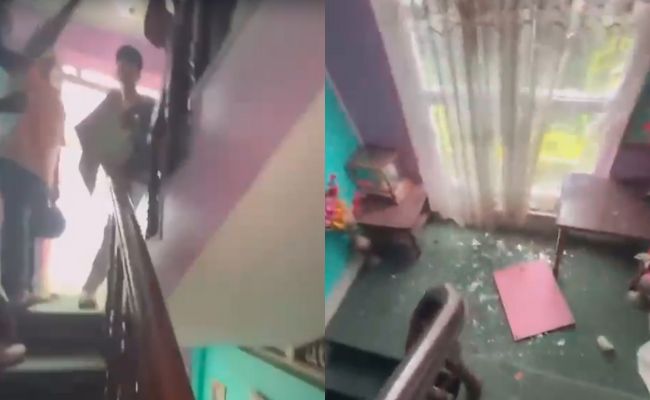 On Camera, Nepal Gen Z Protestors Enter President's House, Damage Portraits