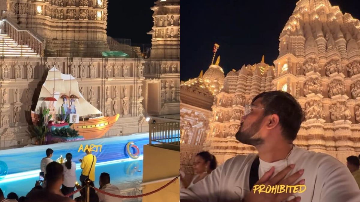 Viral Now: Indian Man Amazed By Ganga Aarti At Hindu Mandir In Abu Dhabi