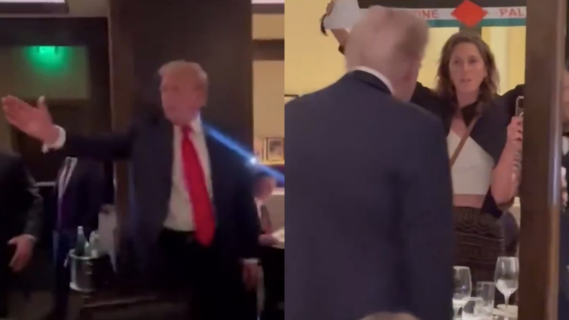 "Hitler Of Our Time": Trump Heckled At Restaurant By Pro-Palestine Protesters