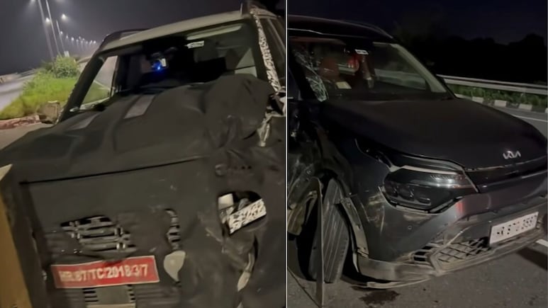 Next-Gen Hyundai Venue Test Mule Collides With Kia Carens During Road Trials Next-Gen Hyundai Venue Test Mule Collides With Kia Carens During Road Trials