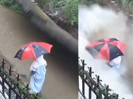 VIDEO: नशीब काय असतं, एकदा बघा! भिंत कोसळली अन् महिला थोडक्यात बचावली