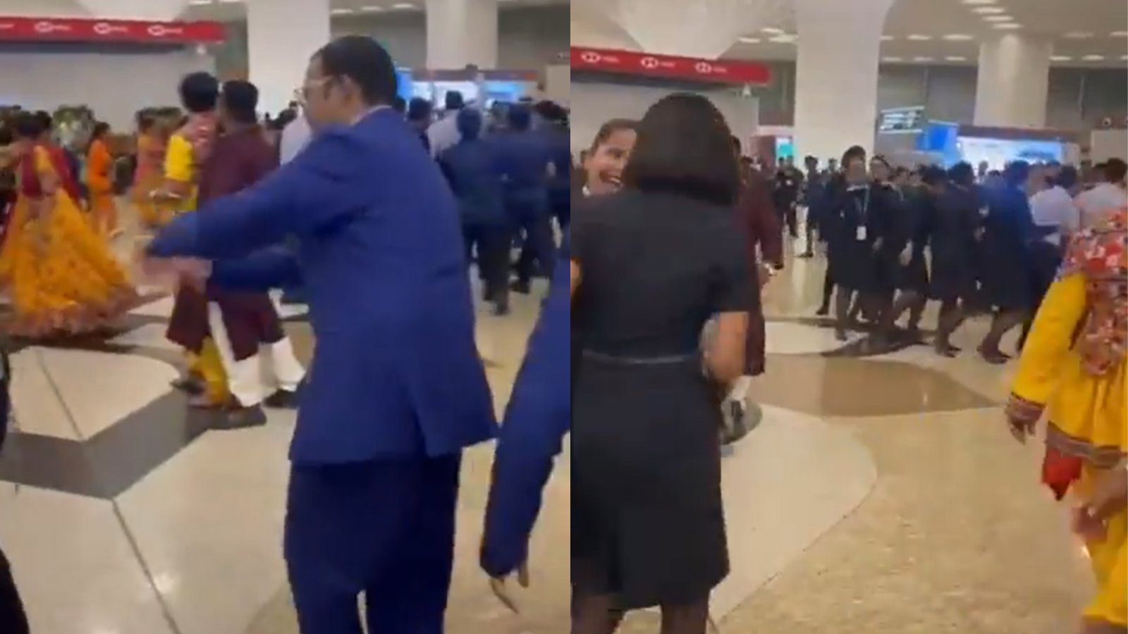 Navratri Vibe Grips Mumbai Airport As Passengers, Groundstaff, CRPF Groove To Garba: Watch Video