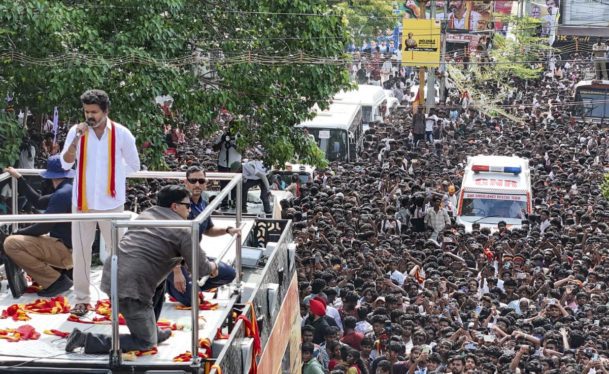 "One Torments, The Other Cheats": Vijay's All-Out Attack On BJP, DMK