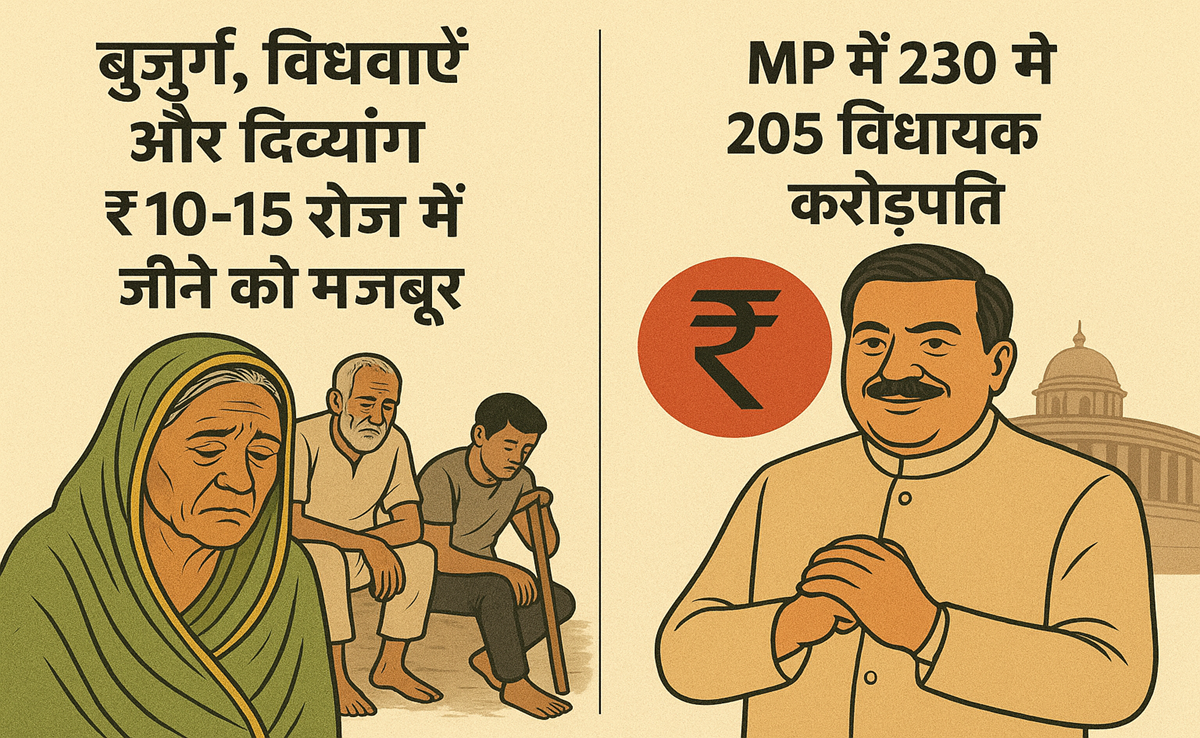 Indian Democracy: पेंशन का टेंशन! बेसहारों पर महंगाई की मार; करोड़पति नेता नहीं ले रहे डकार, ऐसे हैं आंकड़े